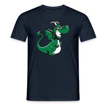 Drachen witzig süss - Männer T-Shirt - Navy - Vorne - AI Model Male 178 light (178cm)