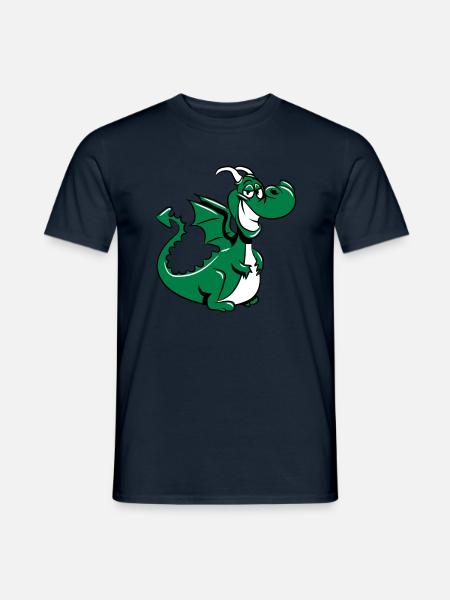 Drachen witzig süss - Männer T-Shirt - Navy