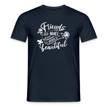 Amitié entre amis - T-shirt homme - marine - Devant - AI Model Male 178 light (178cm)