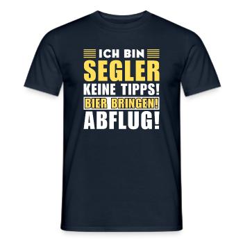 Ich bin Segler - Keine Tipps! Bier bringen - Männer T-Shirt - Navy - Vorne - AI Model Male 178 light (178cm)