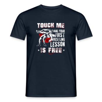 Wrestling wrestling - Men's T-Shirt - navy - Front - AI Model Male 178 light (178cm)