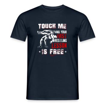 Wrestling wrestling - Men's T-Shirt - navy - Front - AI Model Male 178 light (178cm)