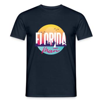Floride - T-shirt homme - marine - Devant - AI Model Male 178 light (178cm)