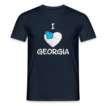 Géorgie - T-shirt homme - marine - Devant - AI Model Male 178 light (178cm)