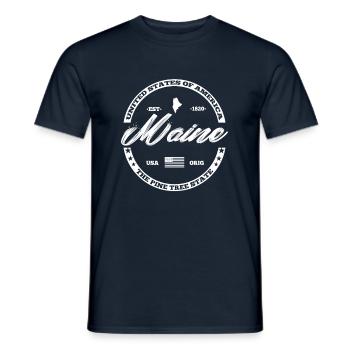 Maine - Men's T-Shirt - navy - Front - AI Model Male 178 light (178cm)