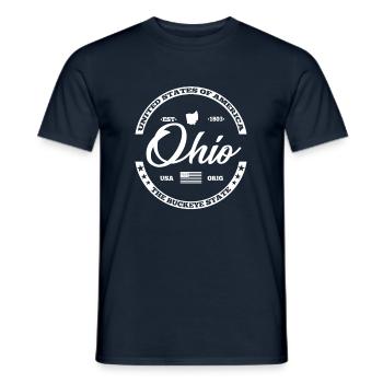 Ohio - Männer T-Shirt - Navy - Vorne - AI Model Male 178 light (178cm)