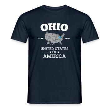 Ohio - Männer T-Shirt - Navy - Vorne - AI Model Male 178 light (178cm)
