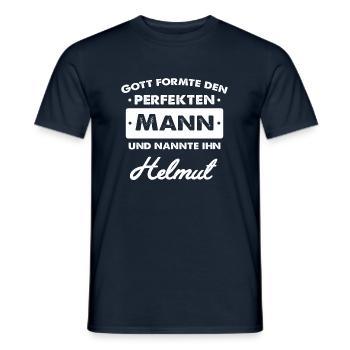 Helmut - Männer T-Shirt - Navy - Vorne - AI Model Male 178 light (178cm)