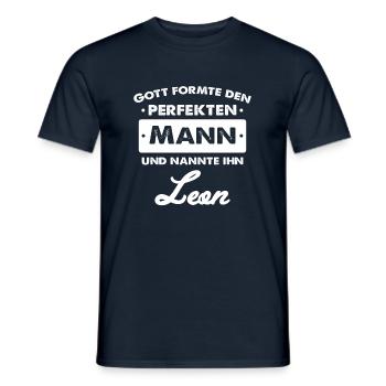 Leon - Männer T-Shirt - Navy - Vorne - AI Model Male 178 light (178cm)