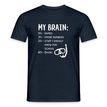 plongée - T-shirt homme - marine - Devant - AI Model Male 178 light (178cm)