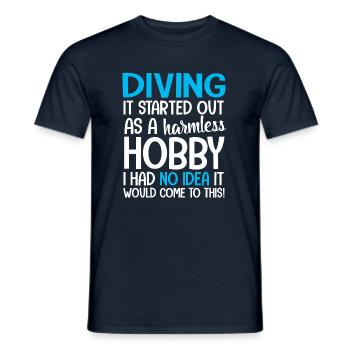 plongée - T-shirt homme - marine - Devant - AI Model Male 178 light (178cm)