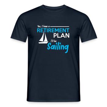 Sailing Captain - Men's T-Shirt - navy - Front - AI Model Male 178 light (178cm)