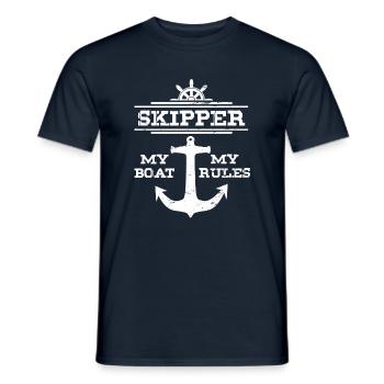 Segeln Captain Anker - Männer T-Shirt - Navy - Vorne - AI Model Male 178 light (178cm)