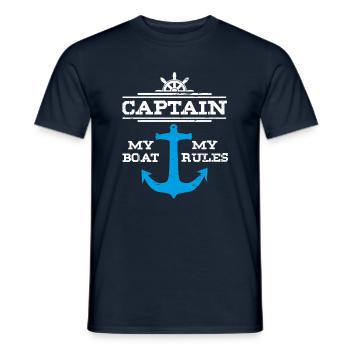 Segeln Captain Anker - Männer T-Shirt - Navy - Vorne - AI Model Male 178 light (178cm)