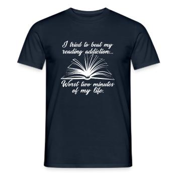 Buch lesen - Männer T-Shirt - Navy - Vorne - AI Model Male 178 light (178cm)