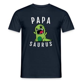 Papa Papasaurus - T-shirt homme - marine - Devant - AI Model Male 178 light (178cm)