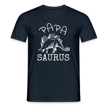 Papa Papasaurus - T-shirt homme - marine - Devant - AI Model Male 178 light (178cm)