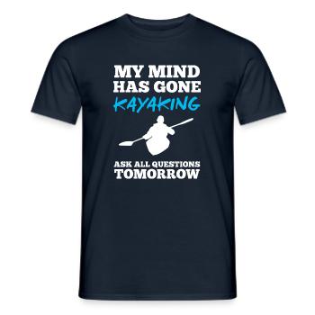 Paddle kayaking - Men's T-Shirt - navy - Front - AI Model Male 178 light (178cm)