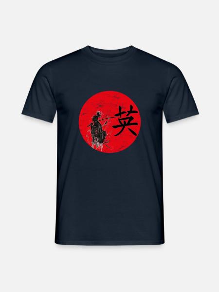 Courage Japanese art - Men's T-Shirt - navy