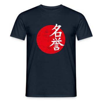 Honorer l'art japonais - T-shirt homme - marine - Devant - AI Model Male 178 light (178cm)