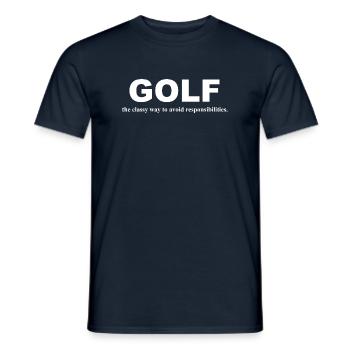 Golf golfen - Männer T-Shirt - Navy - Vorne - AI Model Male 178 light (178cm)