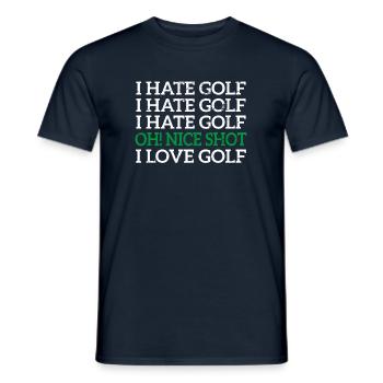 Golf golfen - Männer T-Shirt - Navy - Vorne - AI Model Male 178 light (178cm)