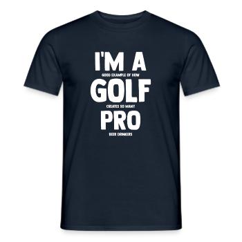 Golf golfen - Männer T-Shirt - Navy - Vorne - AI Model Male 178 light (178cm)