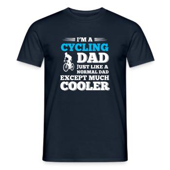 Vélo vélo papa - T-shirt homme - marine - Devant - AI Model Male 178 light (178cm)