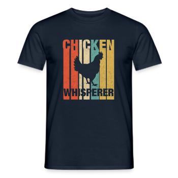Chicken whisperer chicken - Men's T-Shirt - navy - Front - AI Model Male 178 light (178cm)