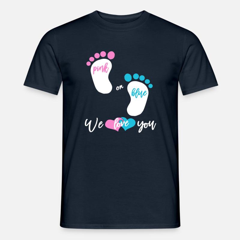 Babyparty Mädchen oder Junge - Männer T-Shirt - Navy
