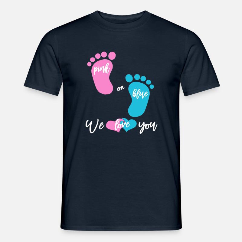 Babyparty Mädchen oder Junge - Männer T-Shirt - Navy