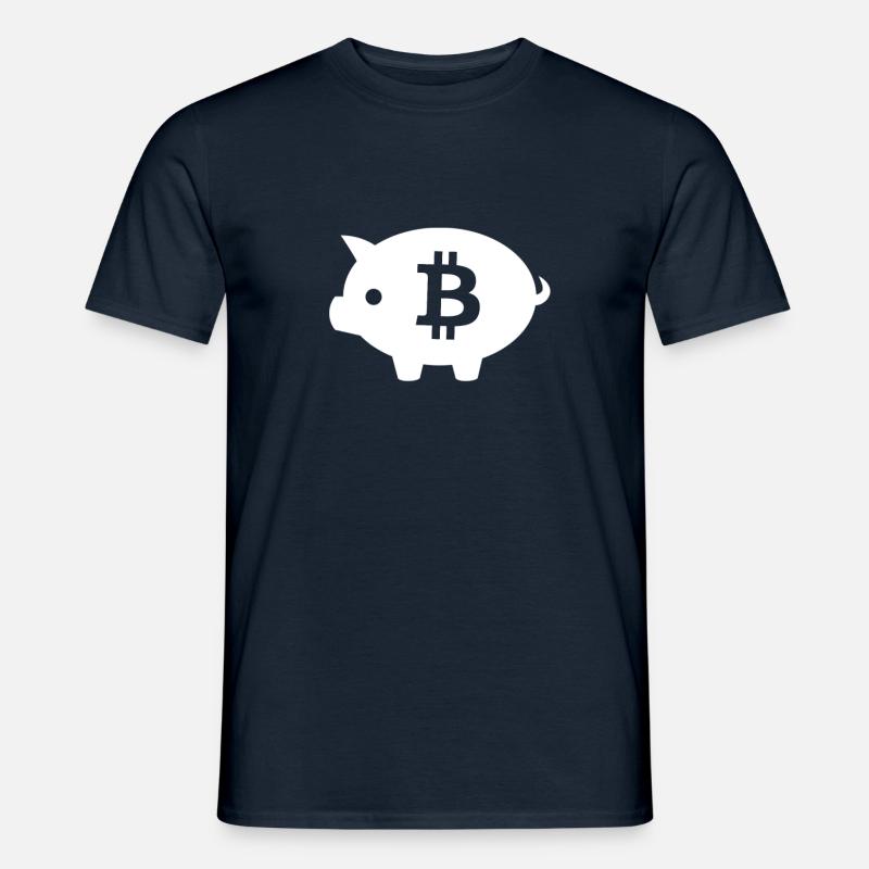Bitcoin - Männer T-Shirt - Navy