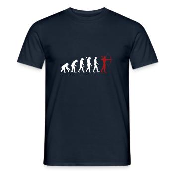 Bogenschießen Evolution - Männer T-Shirt - Navy - Vorne - AI Model Male 178 light (178cm)