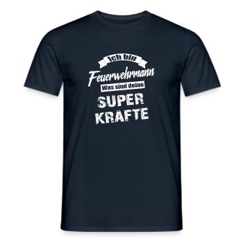 firefighter - Men's T-Shirt - navy - Front - AI Model Male 178 light (178cm)
