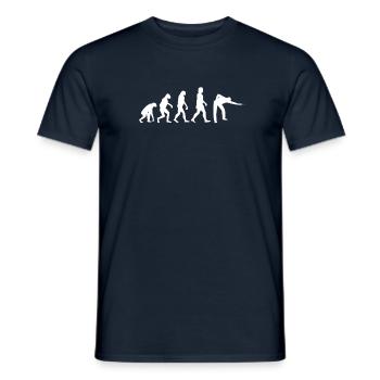 Billard Evolution - Men's T-Shirt - navy - Front - AI Model Male 178 light (178cm)