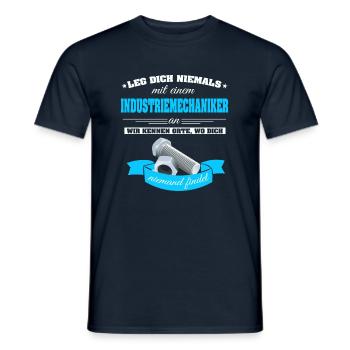 Industrial mechanic - Men's T-Shirt - navy - Front - AI Model Male 178 light (178cm)