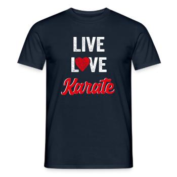 karate - Men's T-Shirt - navy - Front - AI Model Male 178 light (178cm)