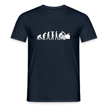 Évolution mécatronicienne - T-shirt homme - marine - Devant - AI Model Male 178 light (178cm)