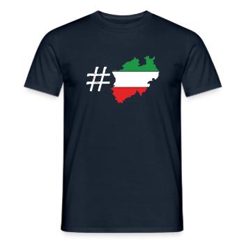Rhénanie du Nord Westphalie - T-shirt homme - marine - Devant - AI Model Male 178 light (178cm)
