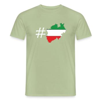 Rhénanie du Nord Westphalie - T-shirt homme - vert sauge - Devant - AI Model Male 178 light (178cm)