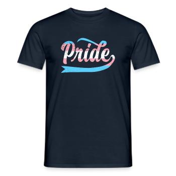 LGBT Rainbow Transgender Pride - T-shirt homme - marine - Devant - AI Model Male 178 light (178cm)