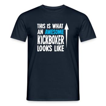 Kickboxing Kickboxing - Men's T-Shirt - navy - Front - AI Model Male 178 light (178cm)