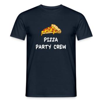 Pizza Salami Käse Margherita Pizzeria Geschenk - Männer T-Shirt - Navy - Vorne - AI Model Male 178 light (178cm)