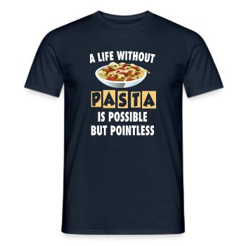 Pasta pasta Italian spaghetti gift - Men's T-Shirt - navy - Front - AI Model Male 178 light (178cm)