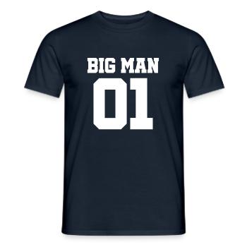 Partnerlook Father Dad Mom Mama Big Man 01 - Men's T-Shirt - navy - Front - AI Model Male 178 light (178cm)