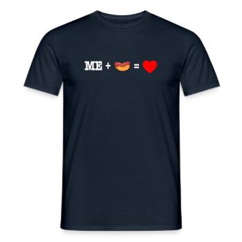 Hotdog Sausage Sausages Fast Food Mustard Gift - Men's T-Shirt - navy - Front - AI Model Male 178 light (178cm)