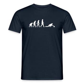 Curling Curl Curler Curling Stock shooting - Men's T-Shirt - navy - Front - AI Model Male 178 light (178cm)