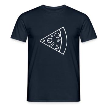 Partnerlook Pizza Stück Geschenk - Männer T-Shirt - Navy - Vorne - AI Model Male 178 light (178cm)