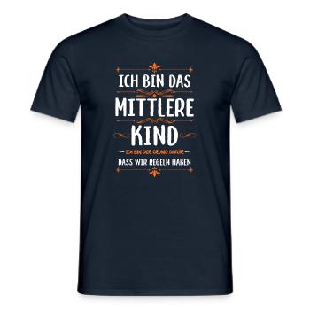 Plus jeune cadeau d'enfant d'âge moyen - T-shirt homme - marine - Devant - AI Model Male 178 light (178cm)