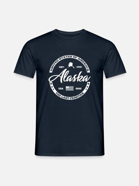 Alaska USA US America United State Gifts - Men's T-Shirt - navy